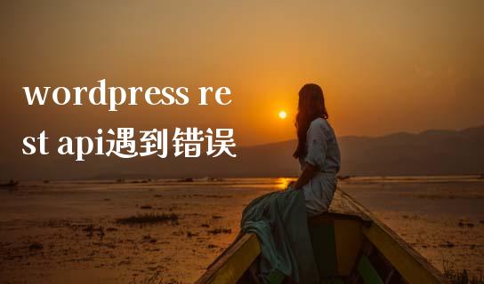 wordpress rest api遇到错误-学习笔记-橙子系统站