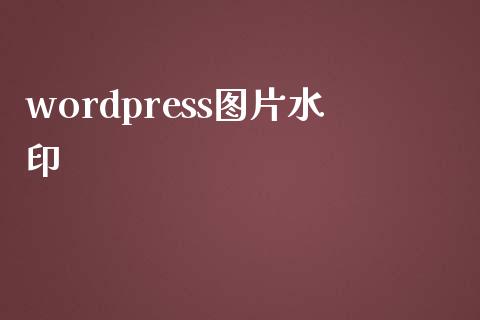 wordpress图片水印-下载群