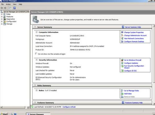 解析Windows Server 2008服务器管理控制台-下载群