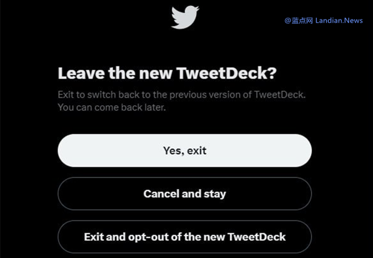 推特现在似乎允许用户切换回旧版TweetDeck 但不知道会持续多久-学习笔记-橙子系统站
