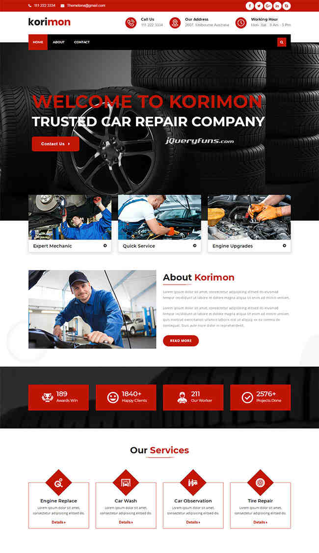 汽修厂汽车修理服务网站模板820汽车修理-服务网站-下载群