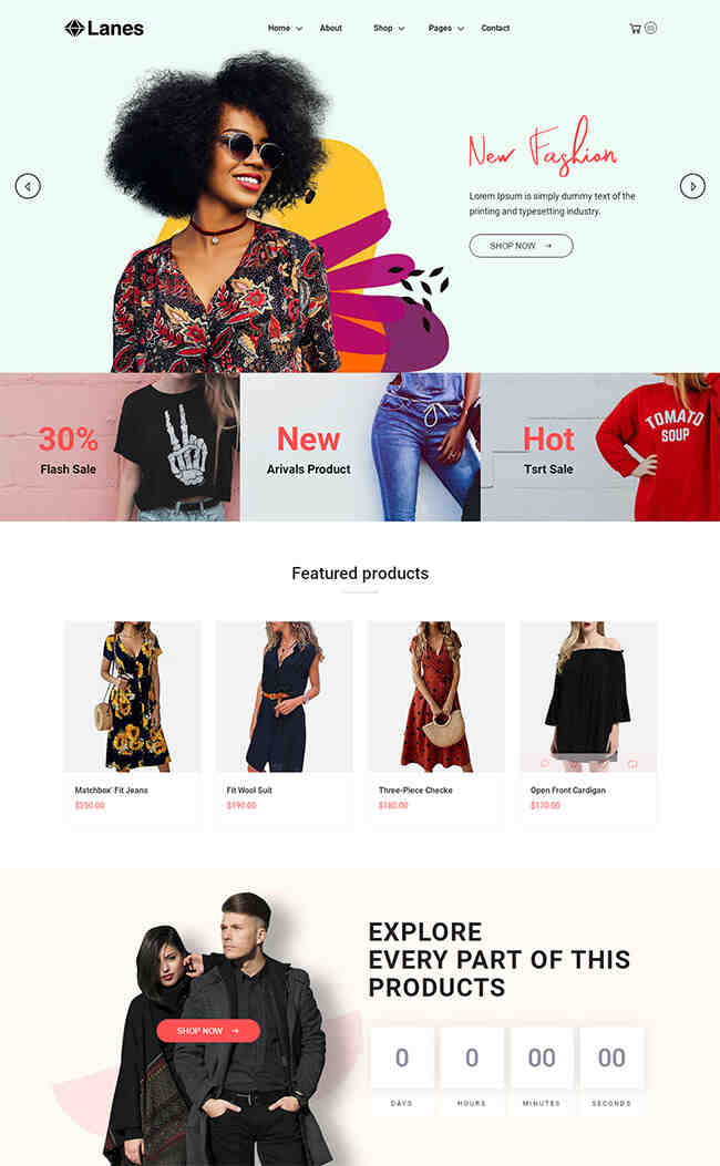 时尚女性服装商城网站模板1122-网页模板时尚女性模板-学习笔记-橙子系统站
